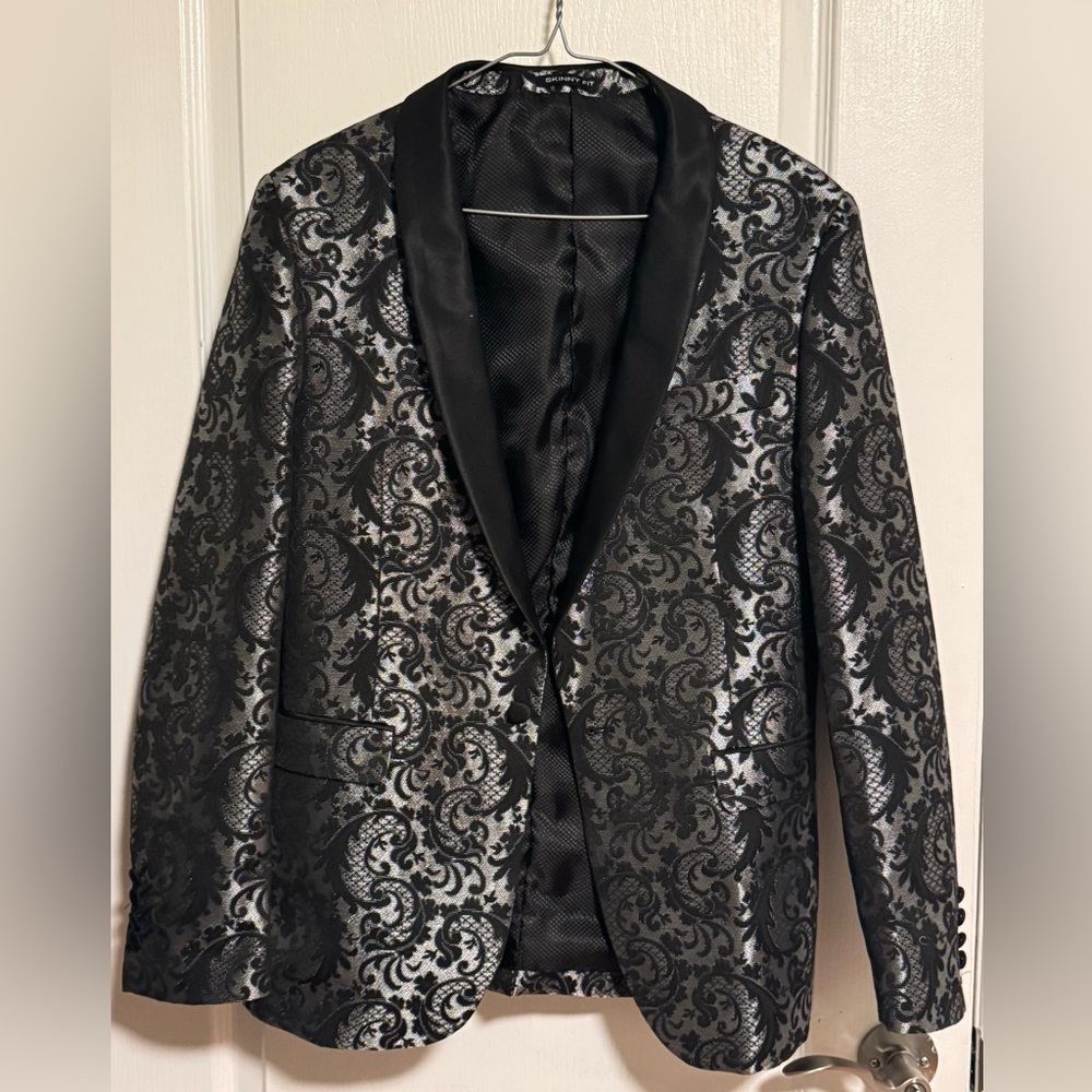 Silver and black fancy suite